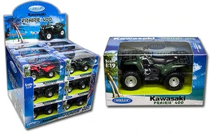 Welly 1:19 Kawasaki Prairie 400 Assortment Case - Diecast
