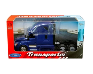 Welly 1:32 Freightliner Cascadia - Blue- Transporter - Diecast