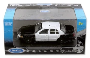 Welly 1:43 Ford Crown Victoria Sherrif Arcylic Case Blackwhite - Diecast