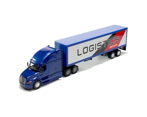 Welly 1:64 Freightliner Cascadia With Design Print - 3 Colors - Transporter - Display Tray Set Of 8 - Diecast