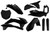 Acerbis - Full Plastic Kit Black - 2403090001