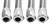 Jagg - Hose Finisher 3/8" Silver Anodized 4pk - 22-JHF06-SI-4