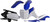 Polisport - Plastic Body Kit Blue/white - 90274 Polisport - Plastic Body Kit Blue/white - 90274