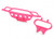Traxxas R-C - Bumper, front (pink) - 5835P