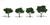 Woodland Scenics - Rm Med Green Trees 3'-4' 4pk - 1504
