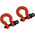 Hot Racing - 1/10 Scale Orange Tow Shackle D-rings Gen8 - ACC808W03