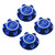 Hot Racing - Aluminum 25mm Hex Serrated Nut Blue X-maxx - XMX10N06