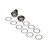 Team Losi Racing - Rear Gearbox Bearing Inserts, Aluminum: 8x - 242026