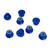 Trinity Pro - 3mm Aluminum Flanged Locknuts Royalty Blue (8) - 3064