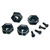 Trinity Pro - Clamping Aluminum Wheel Hexes Eb410 Black (4) - 3095