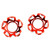 Duratrax - Clip-lock Wheel Face (red Chrome) For Ripper 3.8" Wheel (2) - 2827