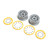 Losi - Wheels, Silver, Yellow Beadlock (2): Dbxl 2.0 - 45036