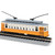 Bachmann Industries - N Brill Trolley - Orange, Cream & Gray - 61089