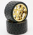Power Hobby - 1/8 Gripper 54/100 Belted Mounted Tires 17mm Gold Wheels - PHT5102GOLD