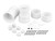 J Concepts - Tribute-2.6x3.6" Monster Truck wheel w/ adaptors-White - 3377W