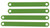 RPM RC Products - HEAVY DUTY CAMBER LINKS FOR E-RUSTLER & E-STAMPEDE - GREEN - 81264