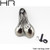 Hot Racing - Black Chrome 3D Truck Dangler Balls, Bull Nuts - ACC6901