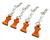 Hot Racing - 1/10 Orange Alum EZ Pulls 4 Body Clips 8 - AC03EZ03