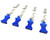 Hot Racing - 1/10 Blue Aluminum EZ Pulls (4pcs) and Body Clips (8pcs) - AC03EZ06 Hot Racing - 1/10 Blue Aluminum EZ Pulls (4pcs) and Body Clips (8pcs) - AC03EZ06