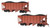 Bachmann - On30 2-Bay Steel Hopper unlettered ox-re - 27904