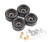 Power Hobby - Axial SCX24 1.0" Black / Gold Brass Beadlock Crawler Wheels - 5776