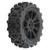 Pro-line Racing - Badlands MX 1.9" All-Terrain Buggy Tires (4) Mounted on Mach-10 Black 1.9" 12mm Hex Wheels for Typhon GROM 4x4 Front or Rear - 1024610