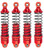Power Hobby - Aluminum Front & Rear Shocks, for Arrma Grom, Red, 4pcs - 6563RED