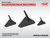 ICM Models - Display Stands Aircraft Black 3pk - A002
