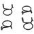 All Balls - Hose Clamps Refill Kit 4/pk - FS00057