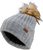 Fly Racing - Fly Women's Snow Pom Beanie Heather Grey - 22-3252 GREY