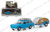 Greenlight 1:64 Hitch & Tow Series 14 Volkswagen Type 3 Squareback With Tear Drop Trailer (blue)- Diecast