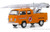 Greenlight 1:64 Club V-dub Series 9 1972 Volkswagen Type 2 Double Cab Pickup Ladder Truck (orange)- Diecast