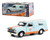 Greenlight 1:24 1968 Chevrolet C-10 With Camper Shell (light Blue With Orange Stripe) Gulf Oil Running On Empty Series 5- Diecast