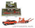 Greenlight 1:64 Hitch & Tow Series 26 1968 Chevrolet C-10 Stp With Bed Cover And Stp Tandem Car Trailer- Diecast