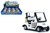 Kinsfun Golf Cart 4.3 With Logo Solid White Ks5105d Display Tray Set Of 12- Diecast