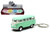 Kinsmart 2.5 1962 Volkswagen Classical Bus With Pastel Keychain 1:64 Display Tray Set Of 12- Diecast