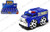 Motormax Display Dyna Motor Police Car 4 Pull Back (blue)- Diecast