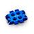 Jconcepts - RC10B7 front bulkhead 0 degree (9.3g), aluminum - blue  - 5182-1