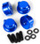 Power Hobby - Aluminum Body Mount Thumb Screws Nuts, Blue, for Traxxas - 7217B