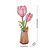 Robotime - Pink Tulip DIY Wooden Flower - TW082