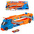 Mattel - 1:64 Scale Diecast - Hot Wheels City - Speed Track Transporter Playset - 4 Pack