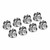 Hot Racing - Silver Aluminum M2 Flange Wheel Nuts - SCX30 - SXTY23N08