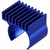 Hot Racing - Blue 9 Fin 030 Motor Heat Sink, SCX 24 30 - SXTY030H06