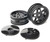 Whitz Racing Products - 1/10 Whiplash Front 2.2" 12mm Sprint Car Wheels (2) (Black) - -WL-FRT-BLK
