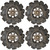Polaris 2881385 Pro Armor Matte Black Reblr & Anarchy 29.5R14 Wheel Tire Combo Set of 4