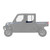 Polaris 2883829-726 Matte Navy Blue Rear Exterior Door Accent Panel 2019-2023 Ranger Crew