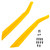 Slingshot 2884948-053 Polaris Medium Yellow Front Wing Guards 2015-2021 GT R SL LE SLR S