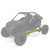 Polaris 2890394-801 Neon Lime Low Profile Rock Sliders 2-Seat RZR Pro S R