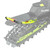 Polaris 2890670-801 Lime Burandt Edition HD RMK Slash 155 Rear Bumper