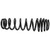 Polaris 7043891-458 Genuine OEM Matte Black Rear Spring for 2013-2014 Ranger 400 500 4x4